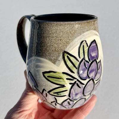 Maaike Charron Round Flower Mug with Lupines #N2886