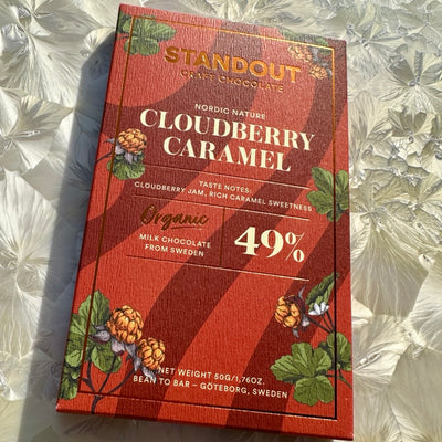 Standout Chocolate Cloudberry Caramel 49% Milk Chocolate Bar