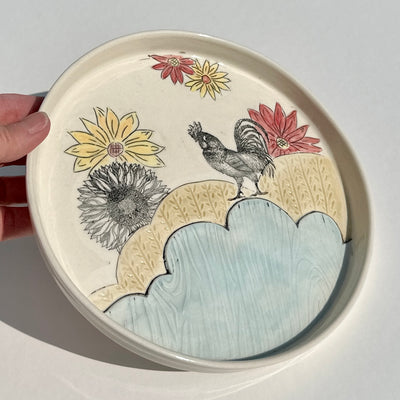 Wendy Shirran Rooster Plate #f868