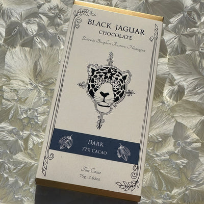 Black Jaguar Nicaragua Bosawás Biosphere Reserve 77% Dark Chocolate Bar