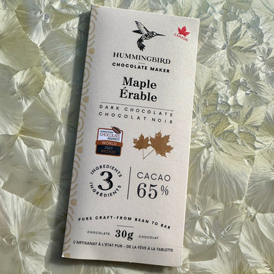 Hummingbird Maple 65% Dark Chocolate 30g Mini Bar