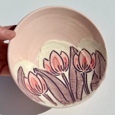 Maaike Charron Pink Tulip Bowl #f1026