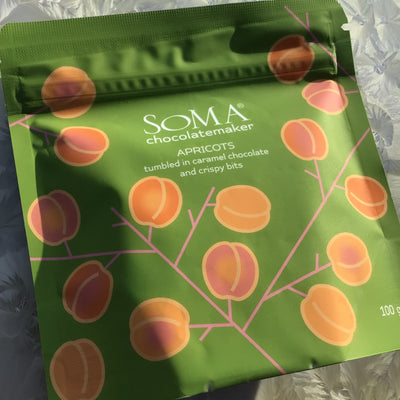 Soma Apricots tumbled in Caramel Chocolate