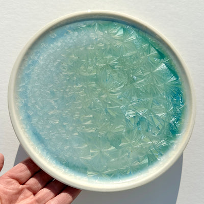 Alexis Templeton Turquoise Crystalline Lunch Plate #f1124