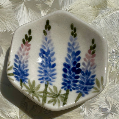 Lupine Flowers Honeycomb Dish #N3042