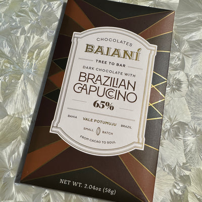 Baiani Brazilian Capuccino 65% Dark with Specialty Coffee & White Chocolate Swirl