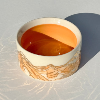 Astrid Kruse Orange Mountain Bowl #LX042