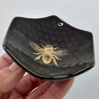 Black and Gold Bee Decal Dish #N1685