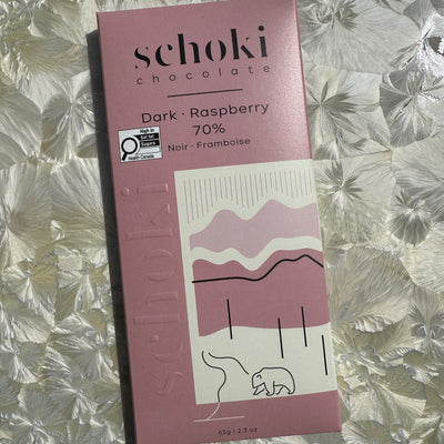 Schoki 70% Dark Chocolate with Freeze-Dried Raspberries