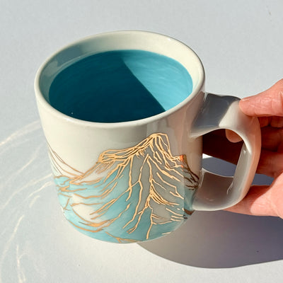 Astrid Kruse 12oz Sky Blue Mountain Mug #M1498