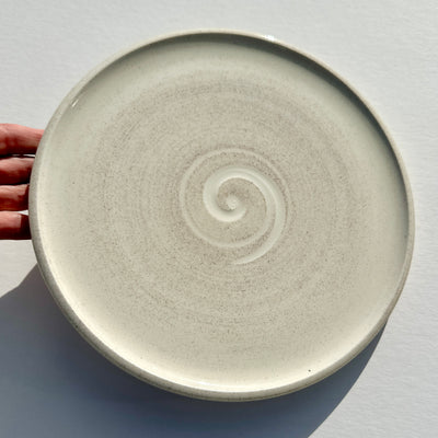 Alexis Templeton Dinner Plate with Beach Sand from Sandy Point Beach, Lawn #f1065