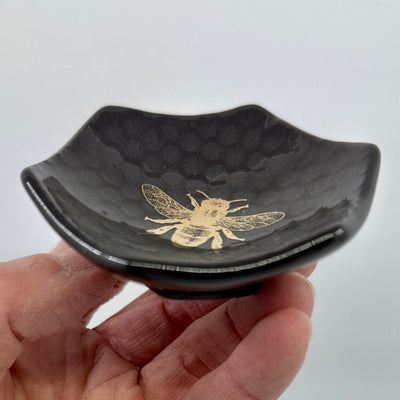 Black and Gold Bee Decal Dish #N1685