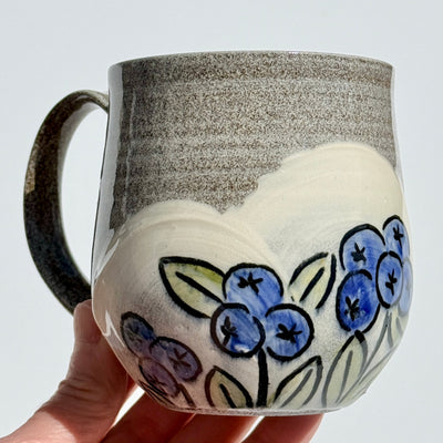 Maaike Charron 12oz Round Mug with Blueberries #N2955
