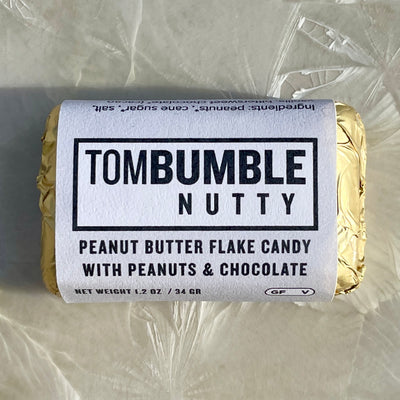 Tom Bumble "Nutty" Peanut Butter Flake Candy