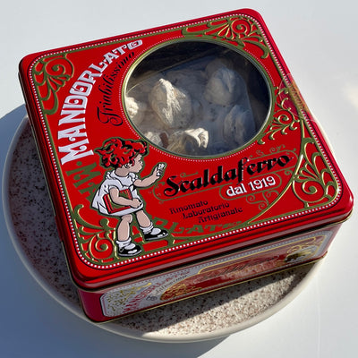 SALE - Scaldaferro Handmade Brittle Torrone in Red Tin