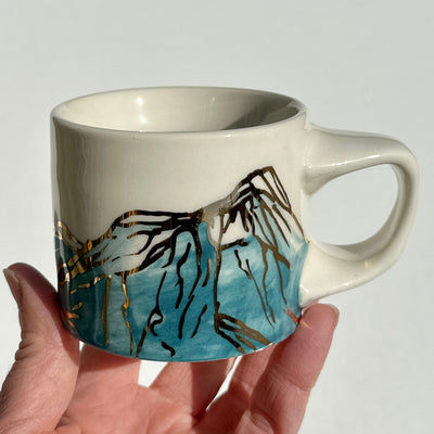 Astrid Kruse Teal Mountain 5oz Espresso Cup #N1276