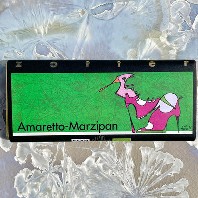 Zotter Amaretto-Marzipan Filled Dark Milk Chocolate Bar