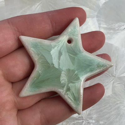 Crystalline Star Ornament with Sea Urchin Impression